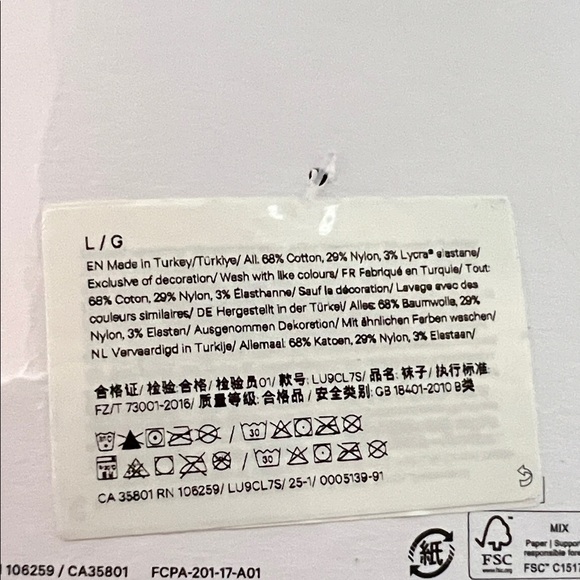 lululemon Daily Essential Crew Socks Size large LVLX/MIBR - Picture 4 of 5